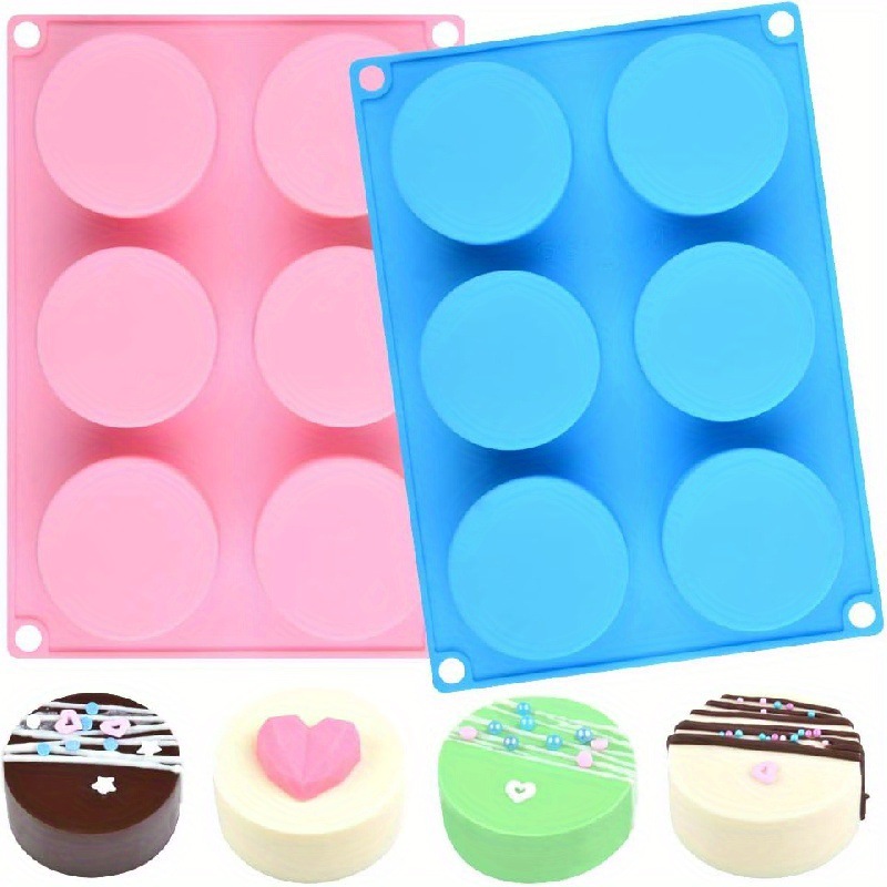 6连小圆柱硅胶蛋糕模 冷制皂模巧克力模 家用手工皂工具 松饼模具详情1