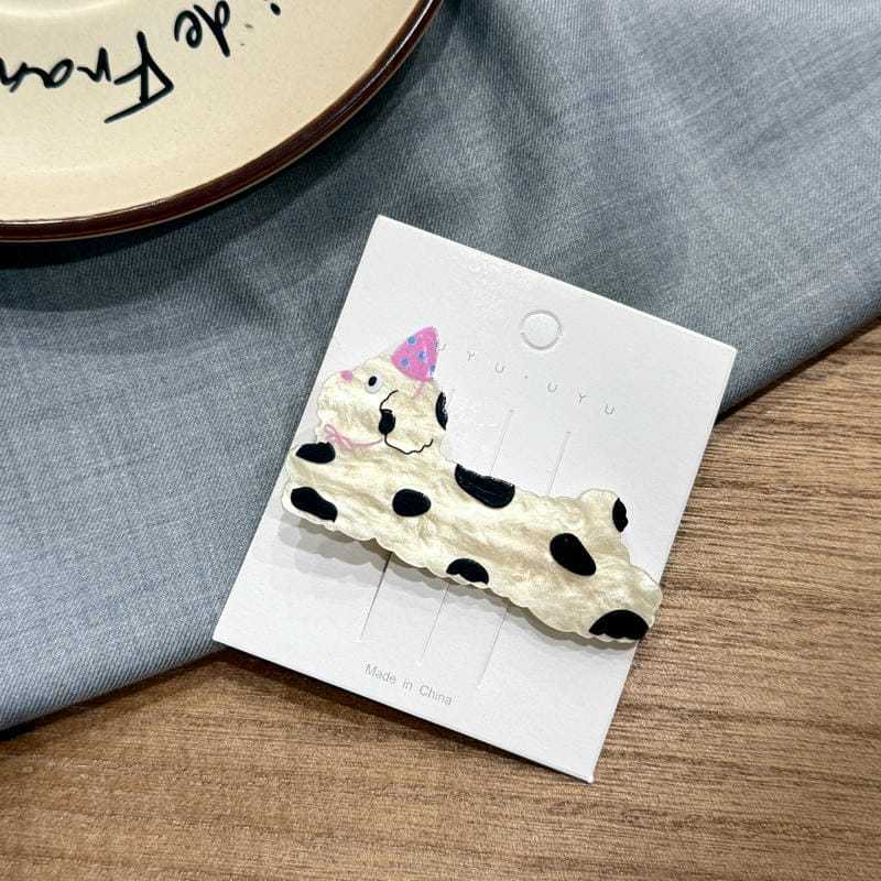 卡通发卡可爱侧边小狗儿童头饰刘海夹女发夹鸭嘴夹夏季子前额碎发详情8