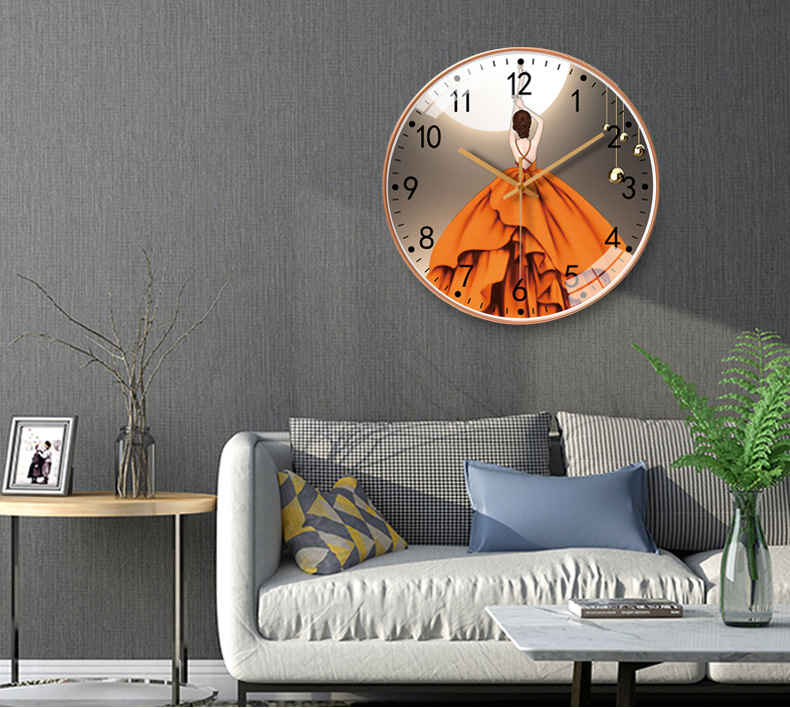 12-inch 30cm home living room wall clock, modern, simple, individual and creative wall-mounted silent clock wholesale pic 12