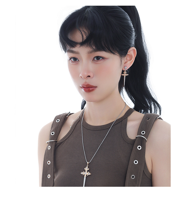 【定制】斧刃裁决系列耳环女款时尚简约冷淡风百搭日常耳钉耳饰品 pic 11