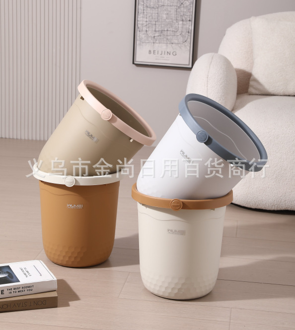 简约垃圾桶家用客厅厨房卫生间分类卧室办公室压圈厕所垃圾桶批发详情7
