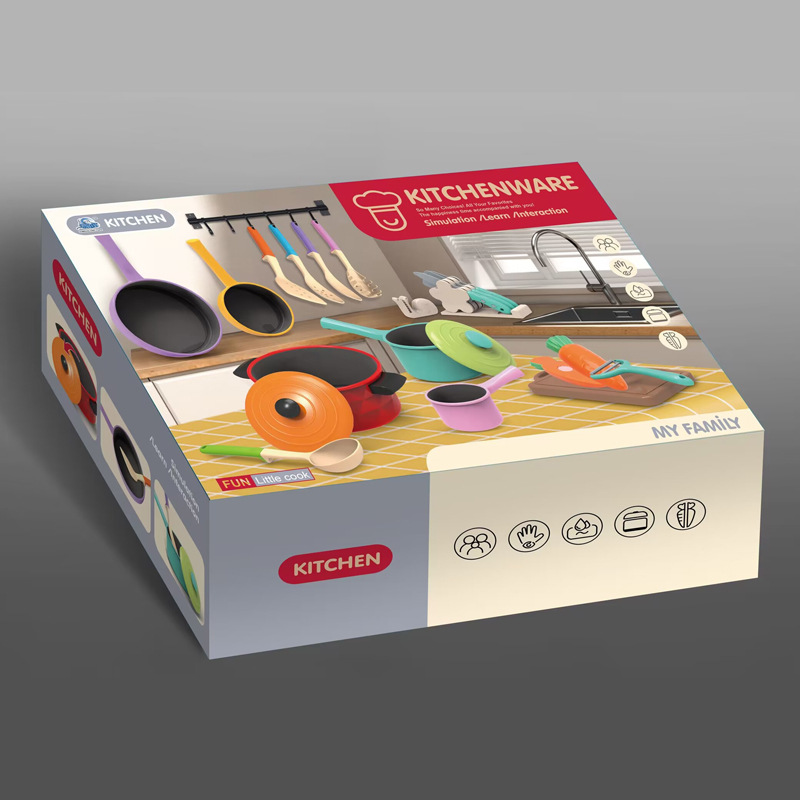 Кухонные игрушки, кухонные кастрюли, электромагнитные кухонные принадлежности, готовка, готовка, цветные сервировочные приборы pic 2
