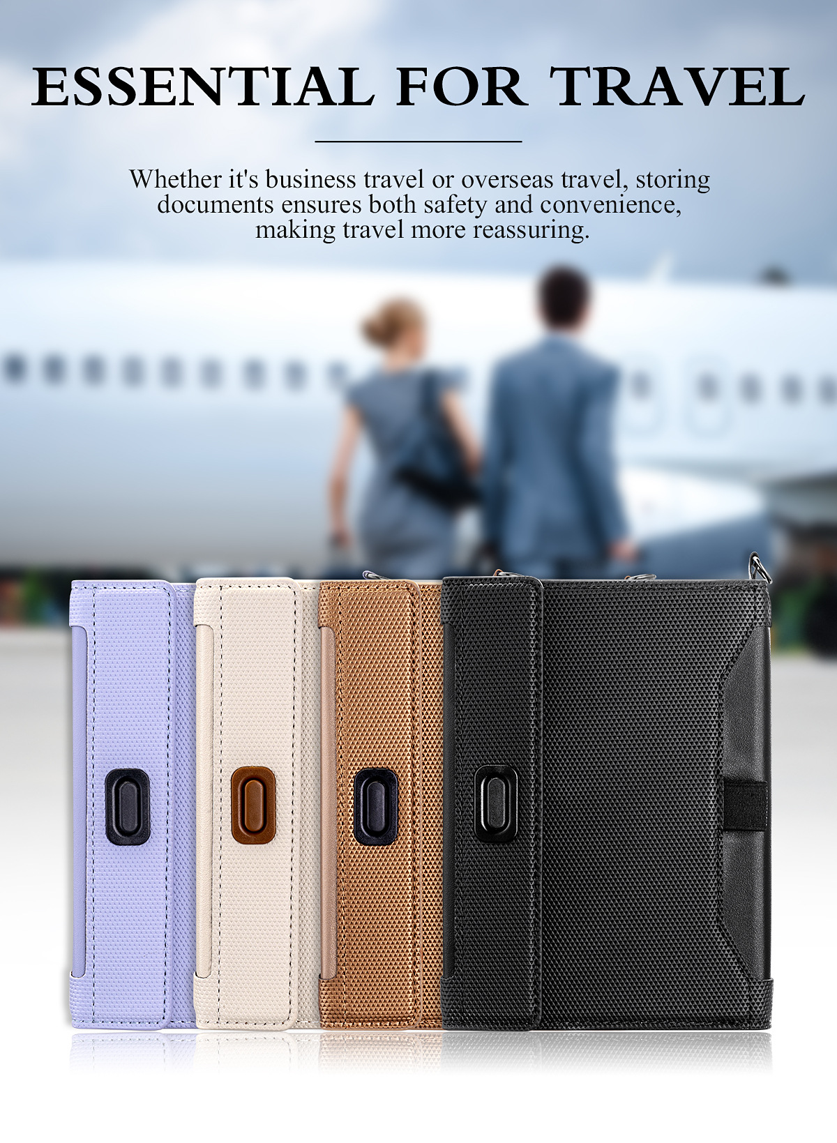 Passport bag, ID card bag, RFID anti-theft card holder, multi-functional passport holder, overseas travel air ticket holder, anti-magnetic passport holder pic 5