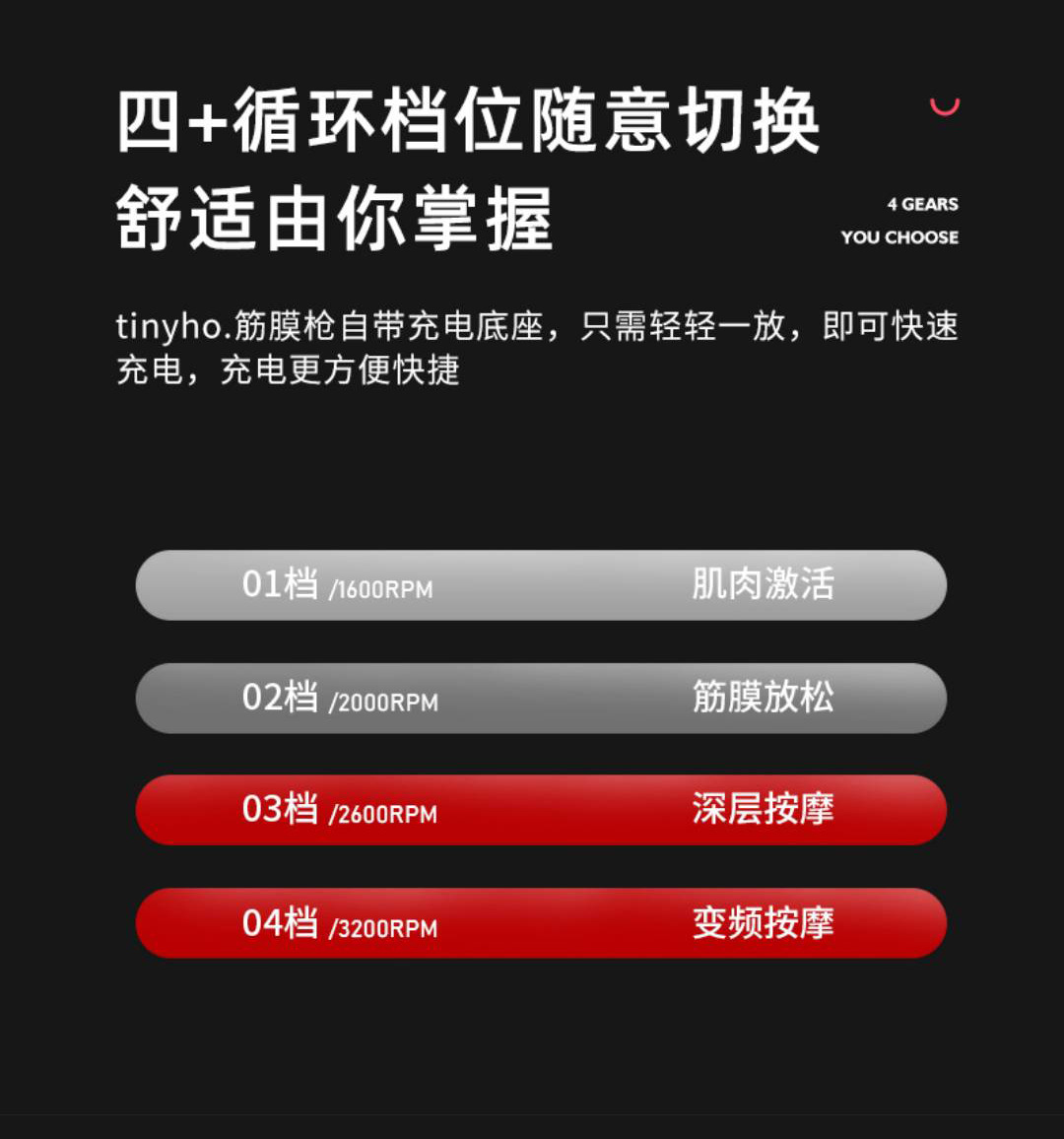 专业级筋膜枪O'Ye同款健身肌肉深层按摩器快速分解乳酸便携筋膜枪详情10