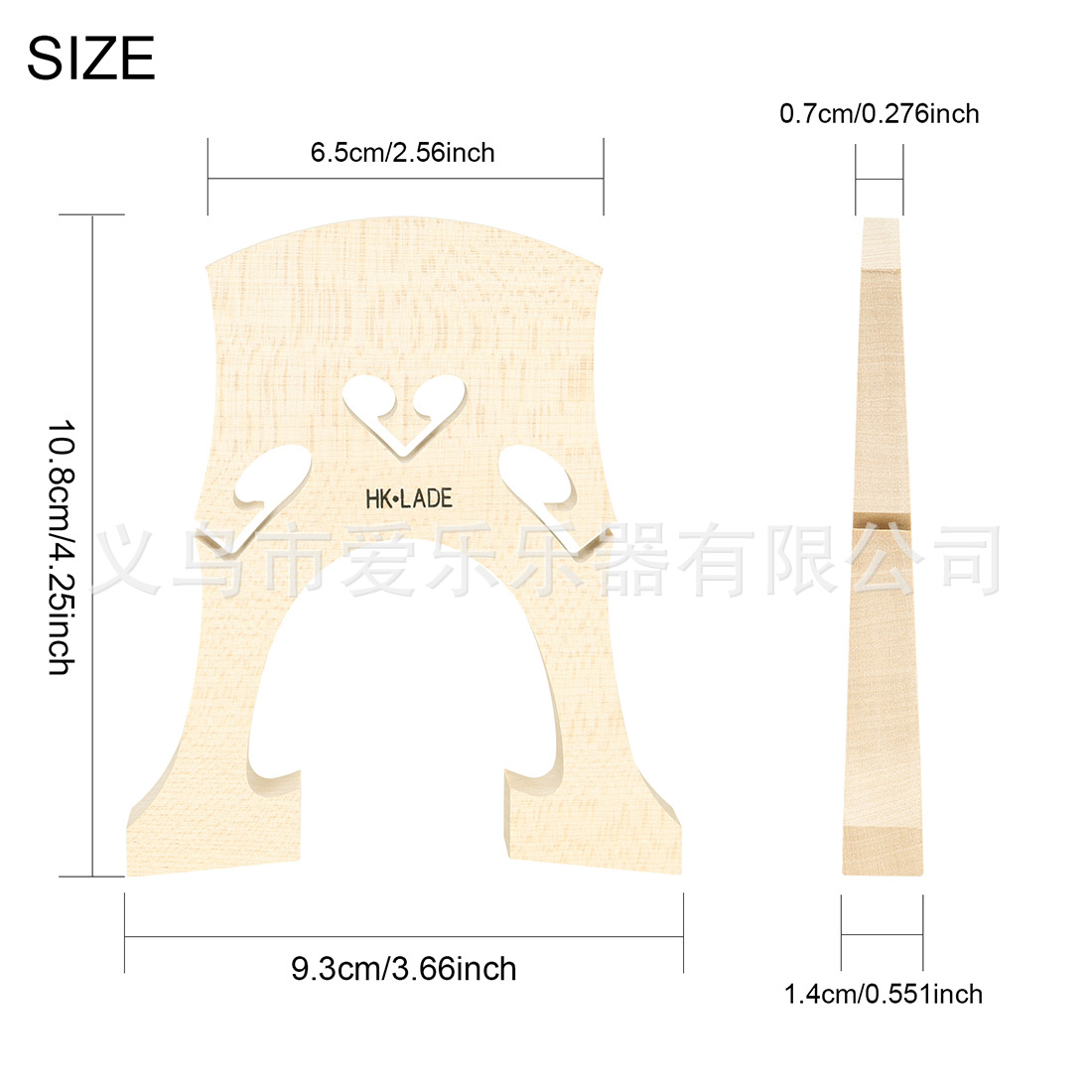 巴洛克大提琴琴码欧料枫木大提琴琴桥大提琴配件木质大提琴马桥详情3