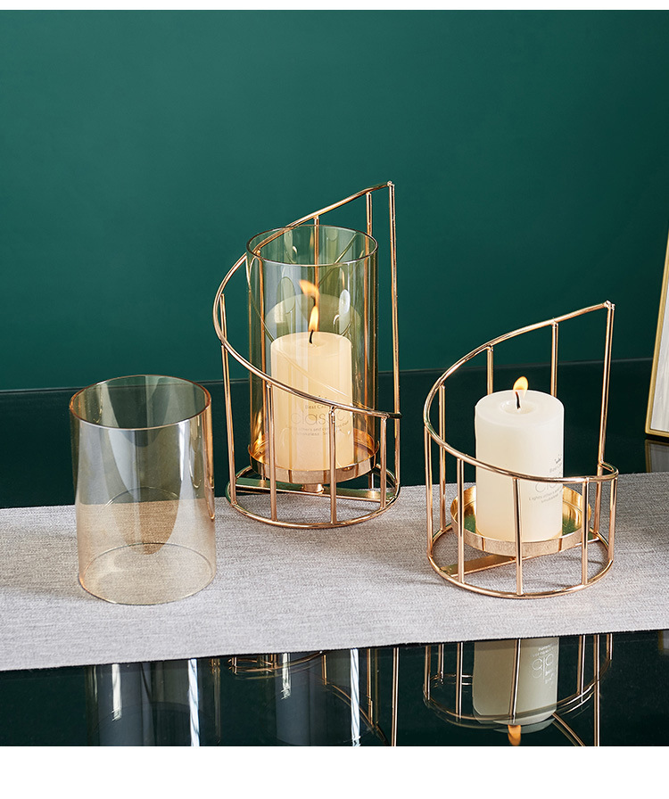 北欧浪漫烛台摆件客厅餐桌欧式高档铁艺蜡烛台座烛光晚餐道具装饰详情7