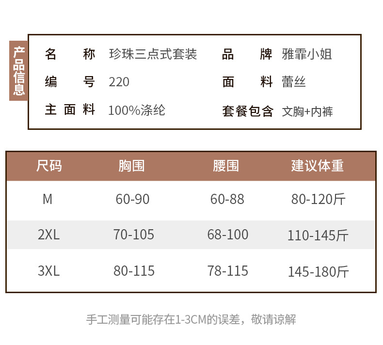 大码情趣内衣调情三点式蕾丝珍珠镂空诱惑情绪趣睡衣炮衣内衣女欧美详情1