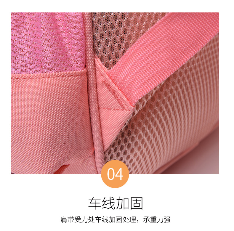 小学生书包卡通库洛米一二年级萌娃双肩背包耐脏护脊减压儿童背包详情17