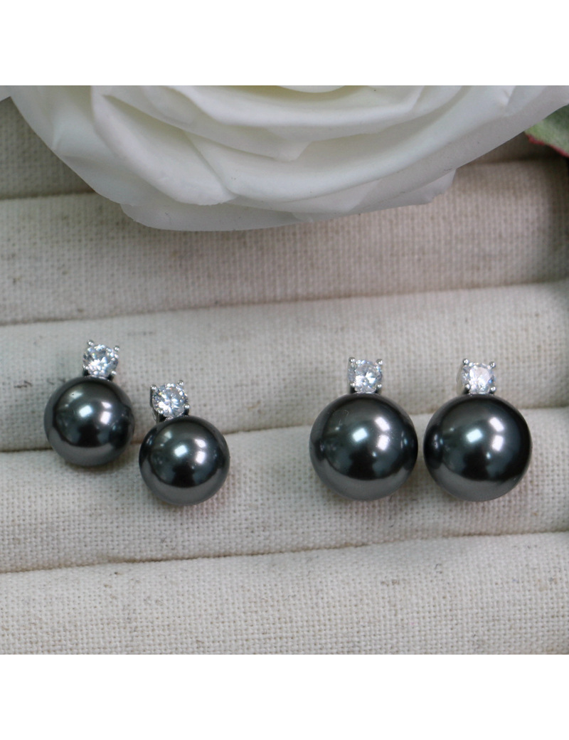 2024 Little Sweet Potato, Australian White, True Hemp, Lavender 5A, Zircon, Princess Diana, Shi Family Pearl 925, Pure silver Stud earrings, perfectly round pic 30