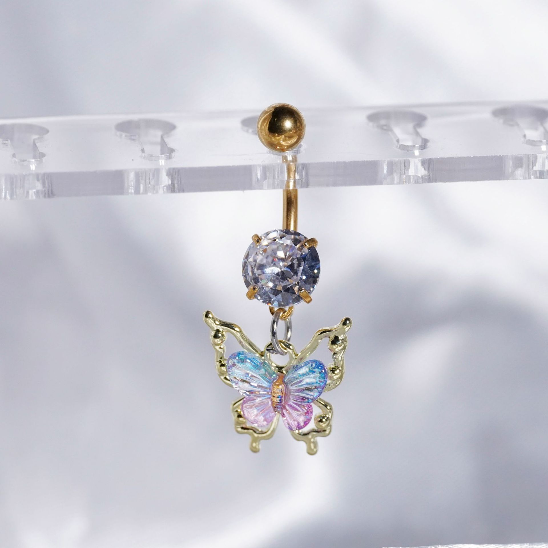 蝴蝶肚脐钉不锈钢肚脐环脐钉新款欧美跨境热销人体穿刺饰品ins风详情18