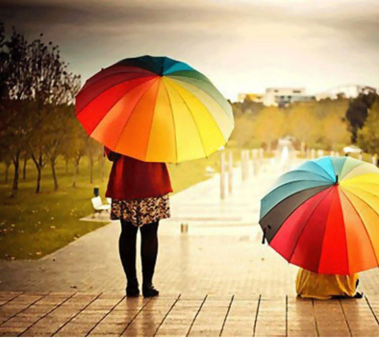 24骨雨伞彩虹直杆长柄伞大号超大抗风双人暴雨商务配色logo大伞详情3