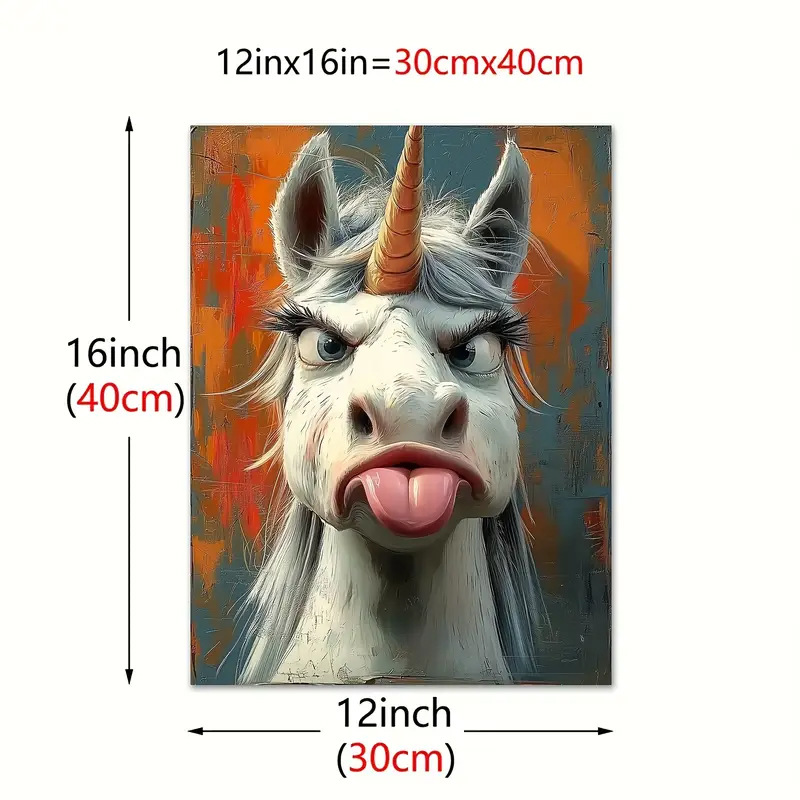 新款北欧独角兽装饰画客厅沙发背景墙面壁画卧室床头餐厅高清挂画详情3