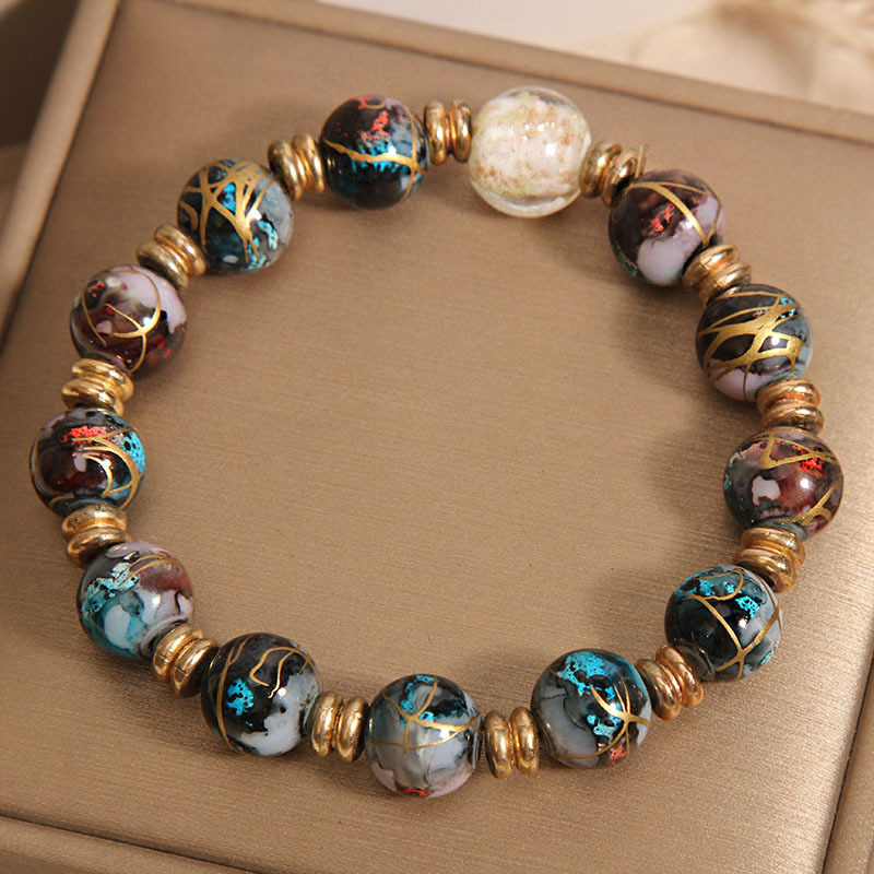 香灰琉璃手串女ins小众轻奢精致古法琉璃手链本命年佛珠手环手饰详情11