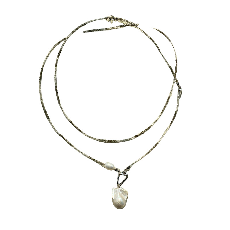 2025新款天然水晶巴洛克珍珠复古高级串珠长项链毛衣链极简秋冬详情8