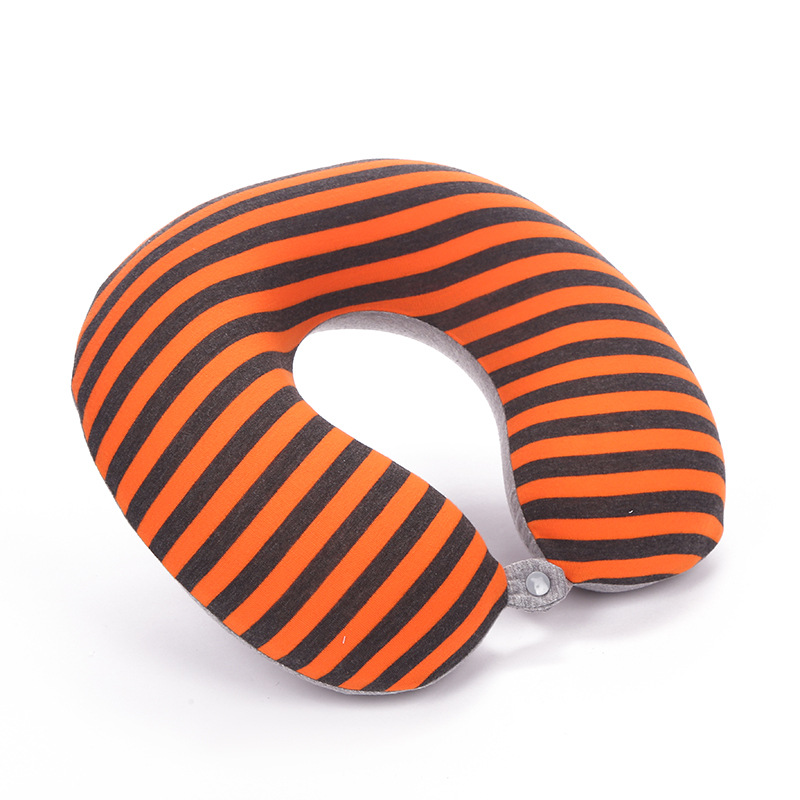 条纹新款U型枕慢回弹记忆棉托背颈枕旅行枕颈椎便携旅游家用枕详情25