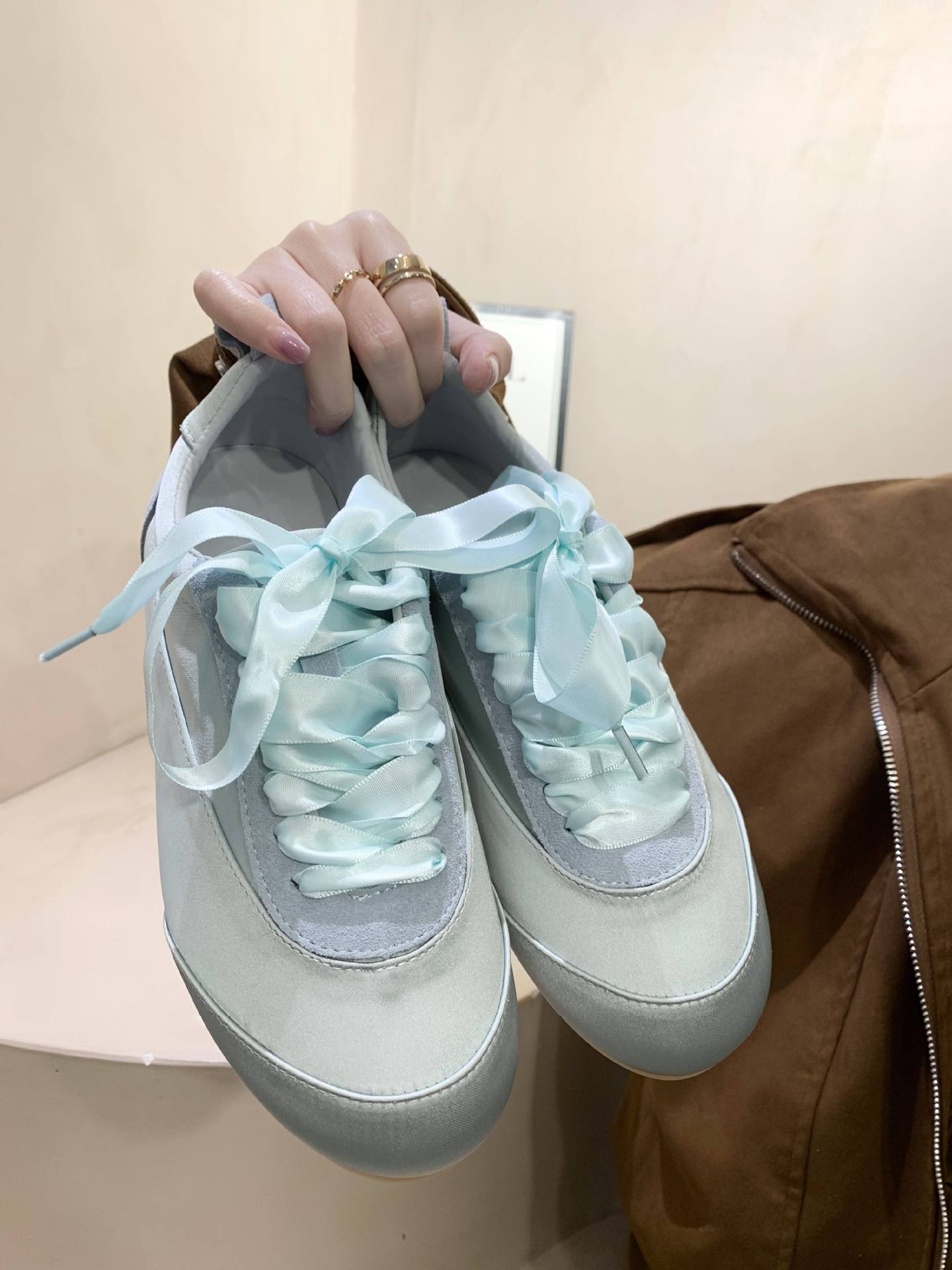 Ballet Satin German Training Shoes for Women 2026 Spring and Autumn New Style, niche design flat fashion casual shoes, pink shoes pic 8