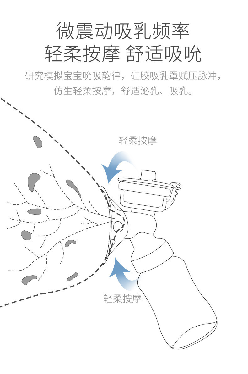 外贸出口专供双边电动吸奶器电动挤奶器静音便携挤乳仪无痛吸奶器详情8
