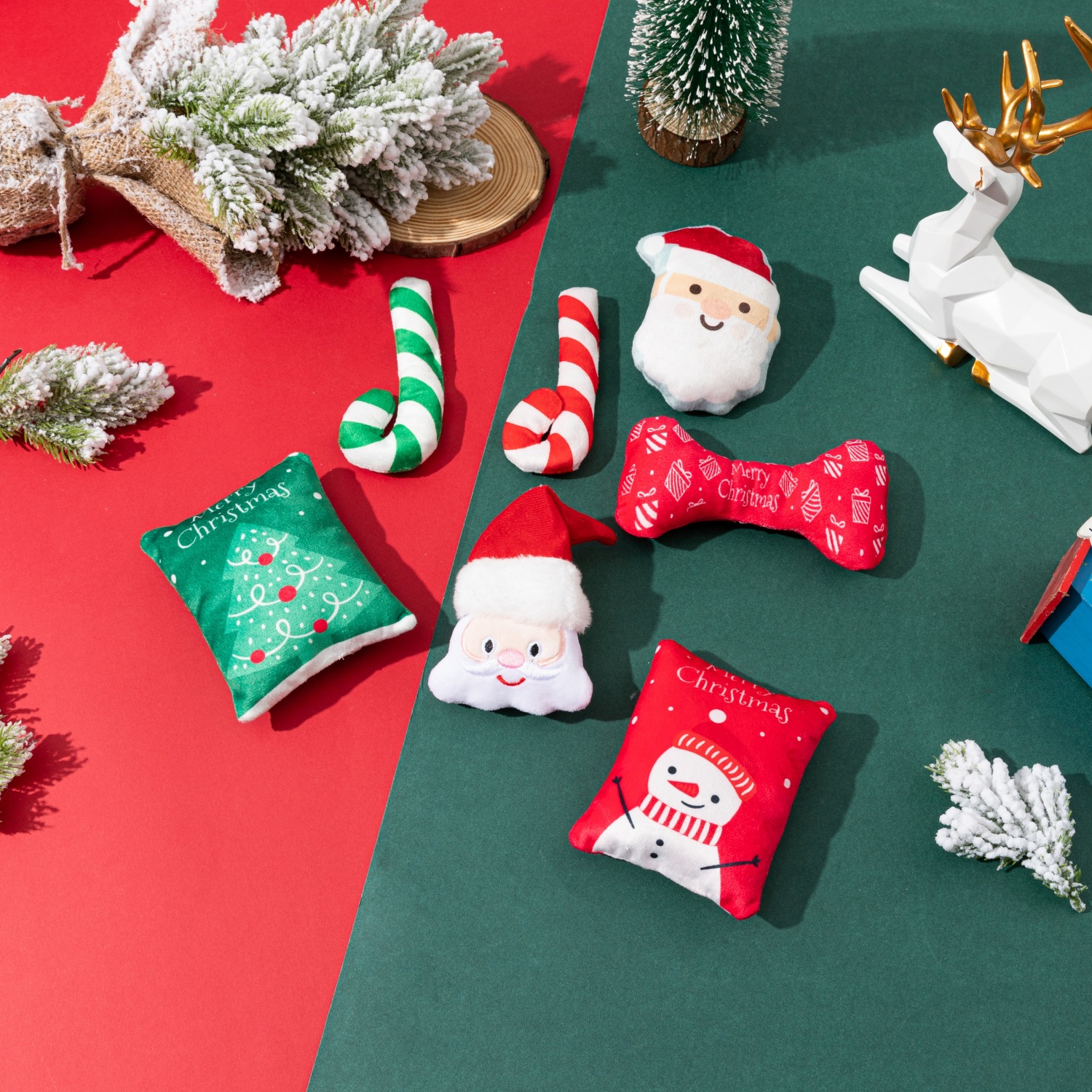 跨境爆款圣诞狗玩具含BB叫可发声耐抓咬不易吞食圣诞圣诞宠物玩具详情21