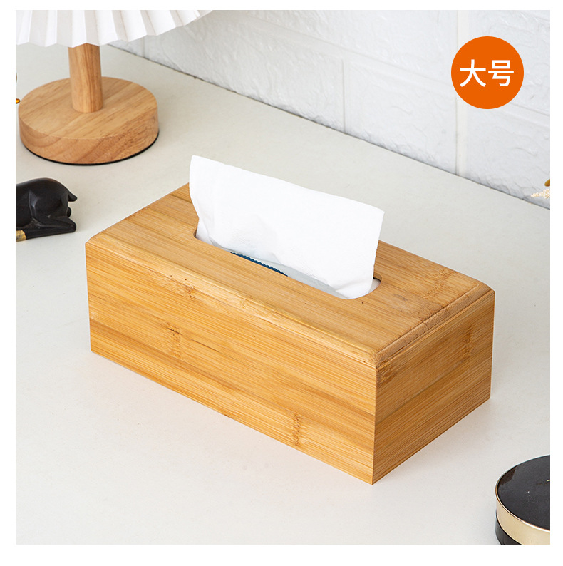 现货竹制收纳盒实木纸巾盒家用多用途抽纸盒现代简约桌面纸巾收纳详情12
