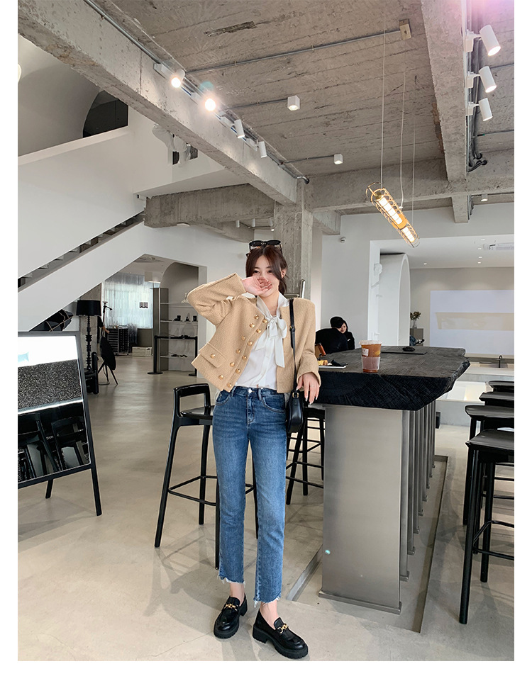 全牛皮~真皮小皮鞋女英伦风乐福鞋2023年新款圆头厚底日常JK单鞋详情43