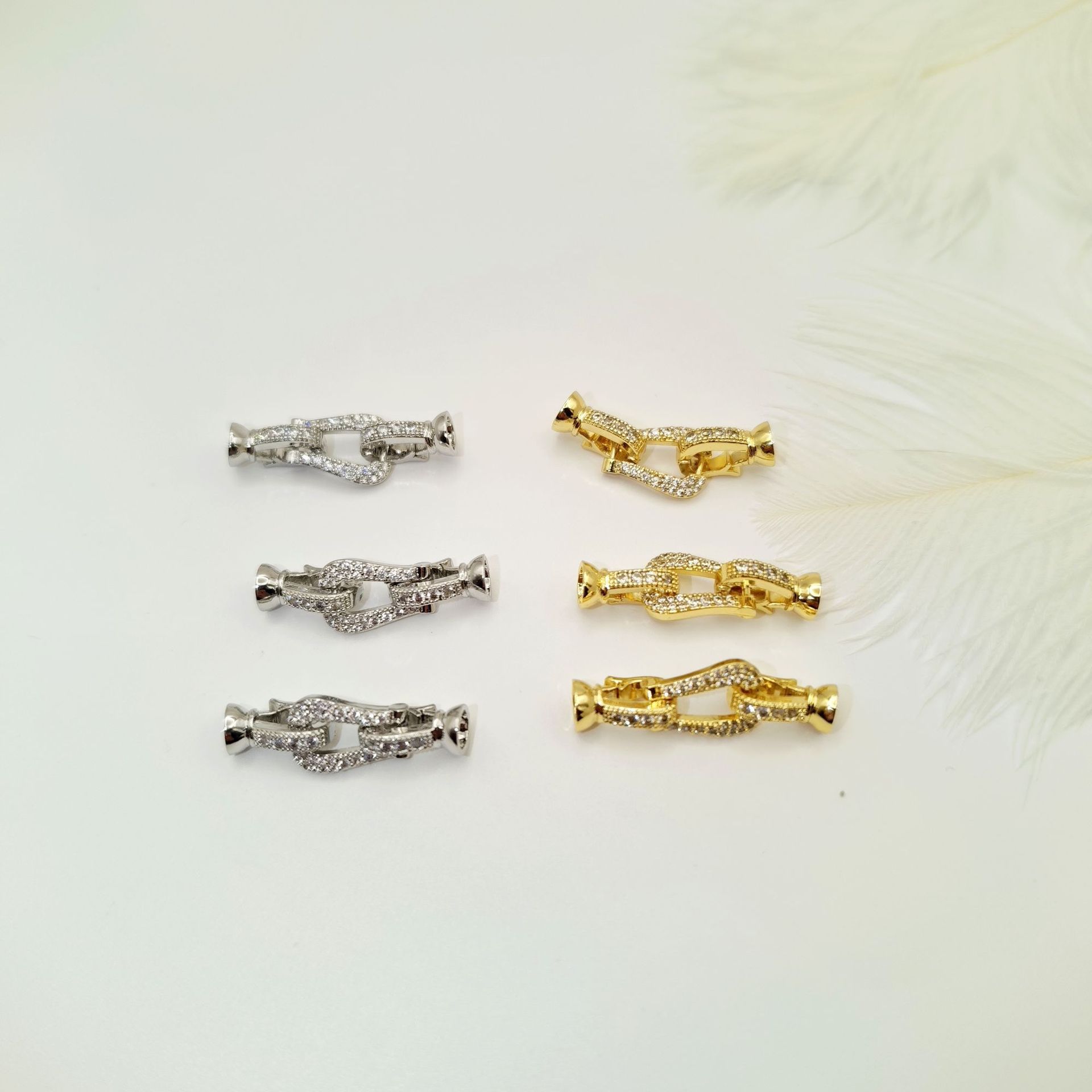 Pearl necklace clasp, natural pearl oil painting style drip oil, three-petal flower finish clasp, connecting clasp, sweater chain diy accessories pic 20