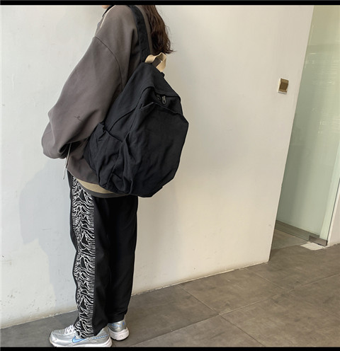 书包女ins风复古森系帆布双肩包日系原宿高中大学生简约百搭背包详情10