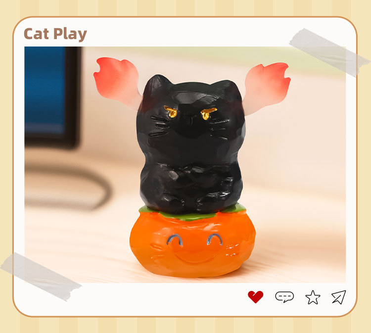The cat PAI is indeed fun. The blind box Siamese cat figurine is a creative couple and becomes a figurine desktop birthday gift for women pic 19