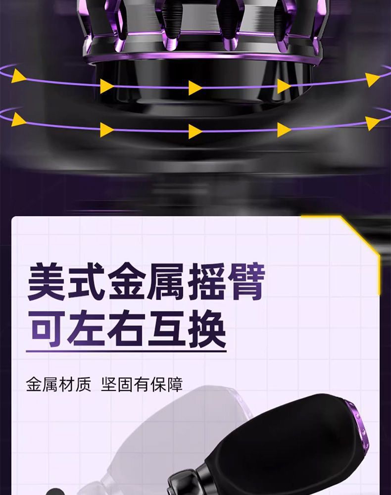 新款纺车轮全金属线杯远投路亚轮钓鱼线轮户外垂钓海钓矶竿渔轮运动用品详情9