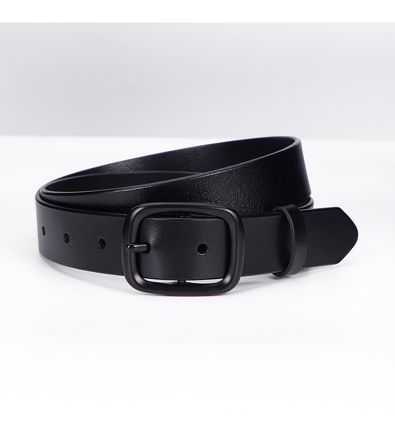 真皮皮带女时尚百搭牛仔裤带女简约纯牛皮针扣商务休闲女士腰带女详情10