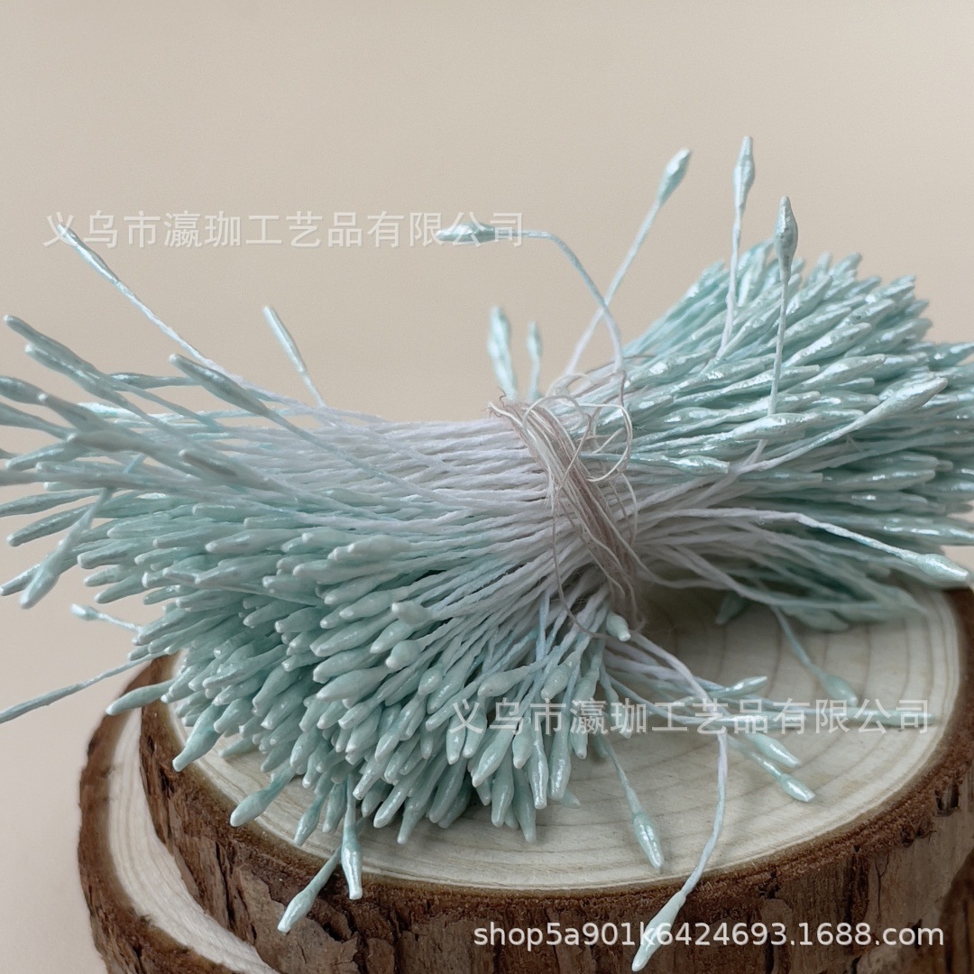 小尖头珠光花心花蕊DIY古风头饰配件手工花辅料仿真花苞装饰品详情9