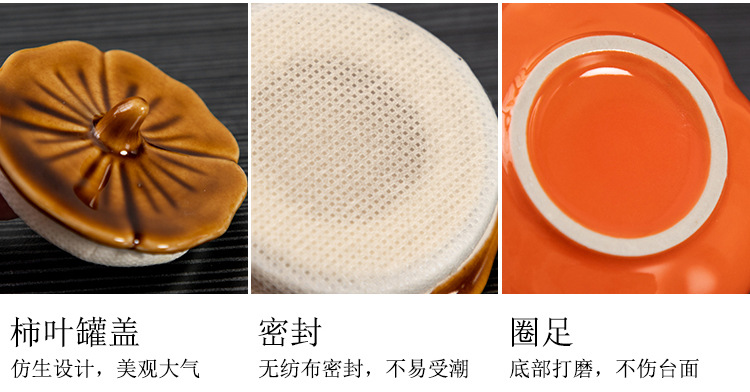 Persimmon tea set, one pot and two cups, business opening event gift, souvenir, Kung Fu tea set gift box, LOGO pic 16