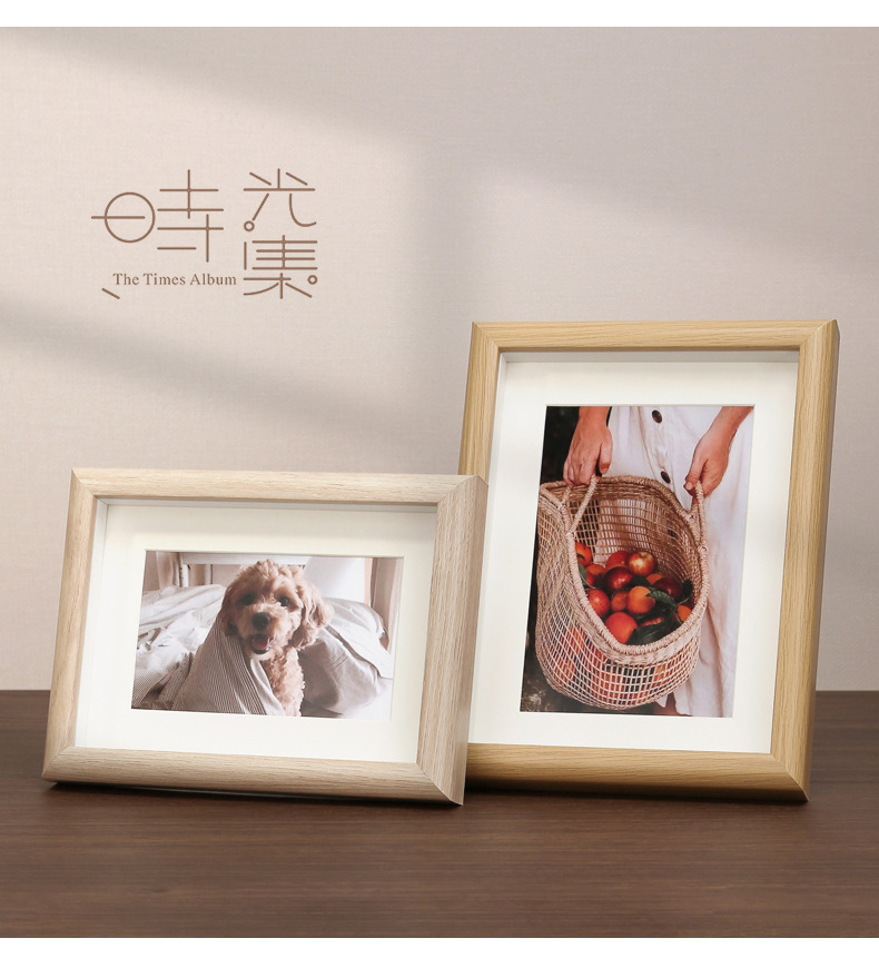 木质中空立体相框摆台批发5寸6照片框架7挂墙8玻璃相框厂家a4画框详情6