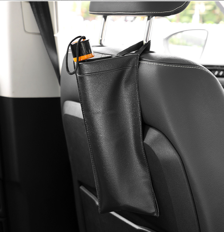 汽车雨伞袋多功能皮革置物袋雨伞收纳套可折叠手提挂式防雨水伞套详情6