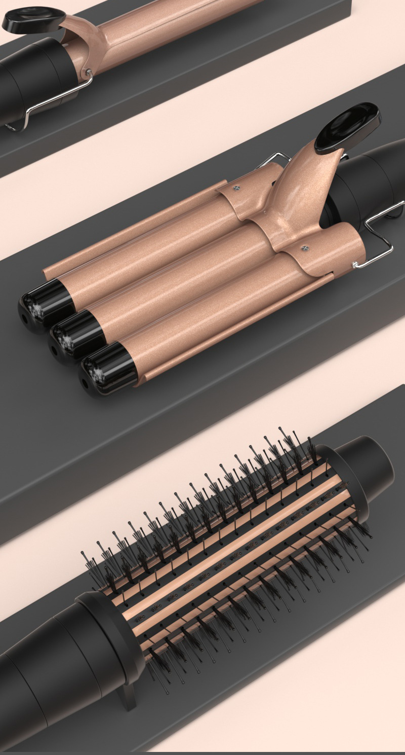Amazon-exclusive cross-border same type of interchangeable hair curler, LCD smart five-in-one hair curler, perming device and clamp pic 9