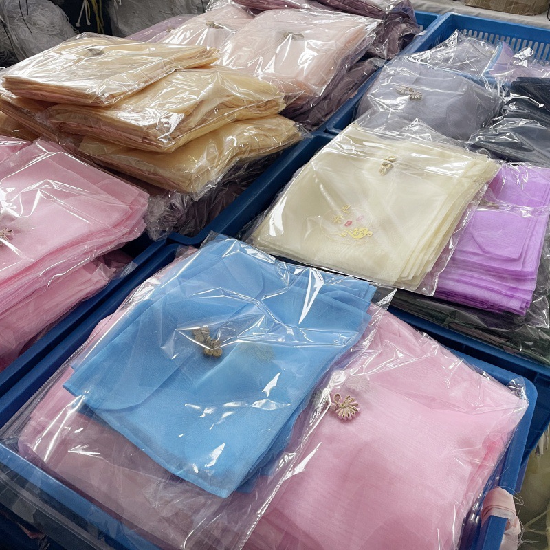 高密度无光纱翻盖袋丝巾旗袍内衣服饰专用包装袋中国风信封收纳袋详情6