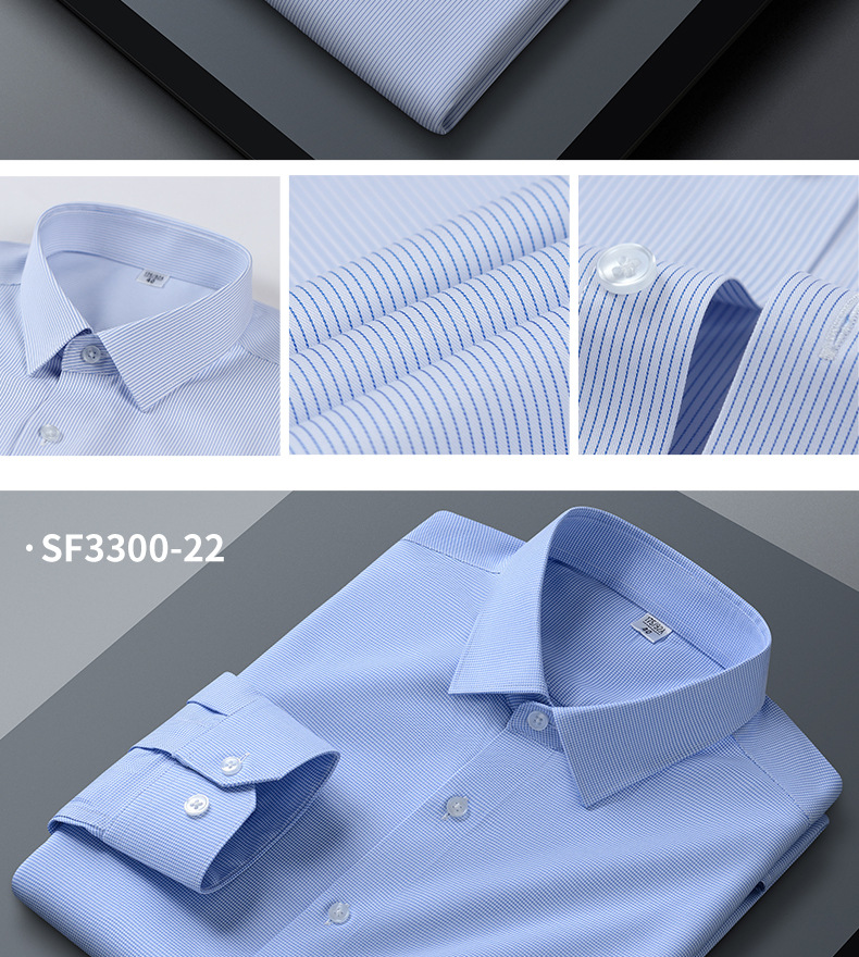 【三防黑科技】衬衫男长袖商务正装工装职业装免烫抗皱功能性衬衣 pic 18