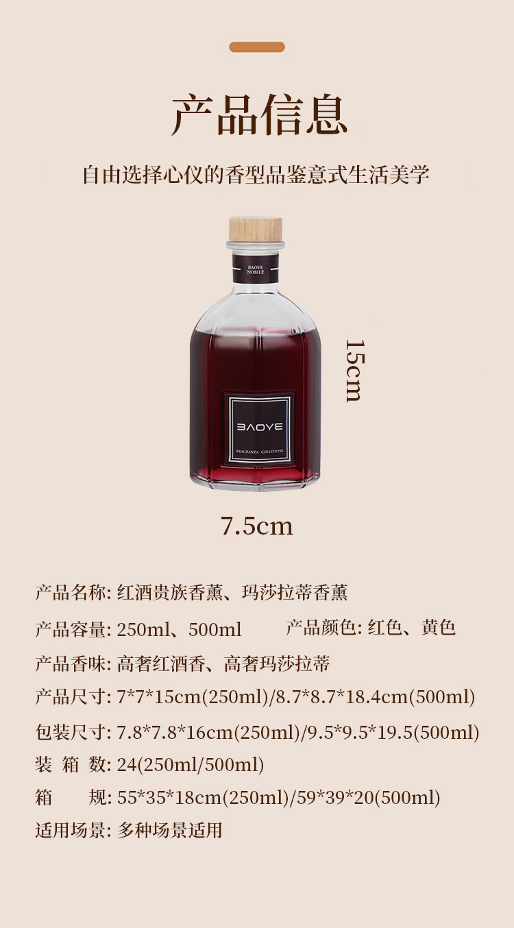 Italian noble aromatherapy red wine Maserati flameless aroma Home hotel long-lasting aroma souvenir wholesale factory direct supply pic 7