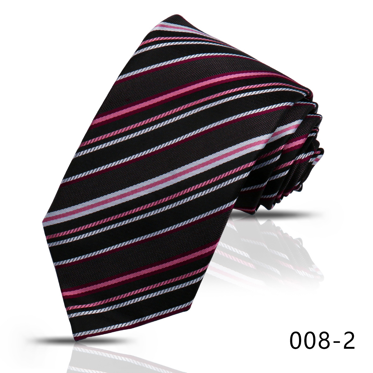 男士商务职业条纹领带8CM高级感蓝色藏青手打衬衣搭配嵊州现货详情25