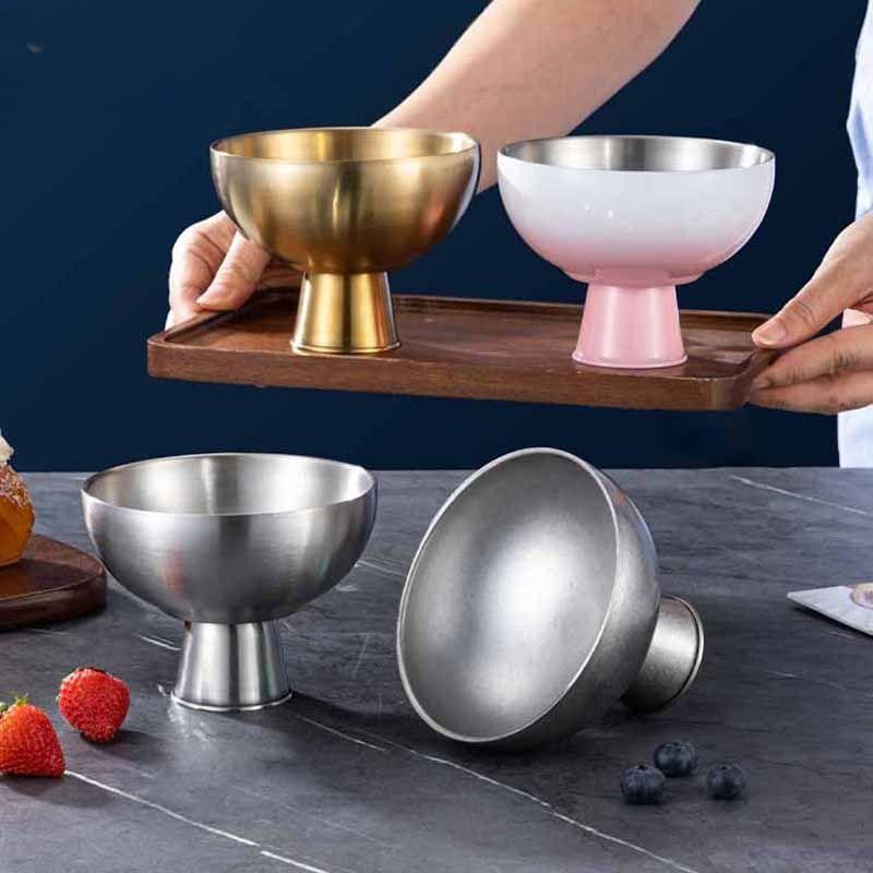 304不锈钢碗冰淇淋杯刨冰杯高脚小吃碗水果杯ins网红雪糕碗甜品杯详情4