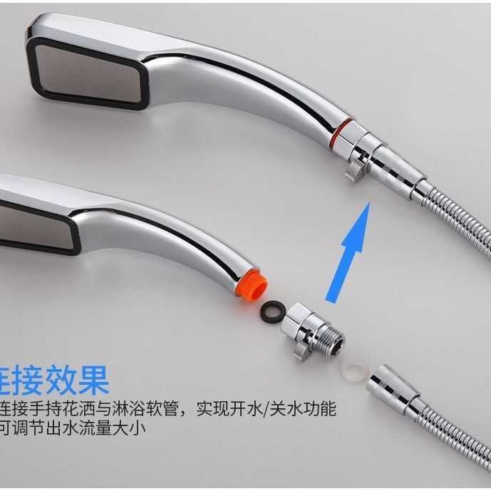 All-copper 4-inch quick-opening straight-through valve with inner and outer threads, double outer threads, showerhead, quick switch, hose and water stop valve pic 5