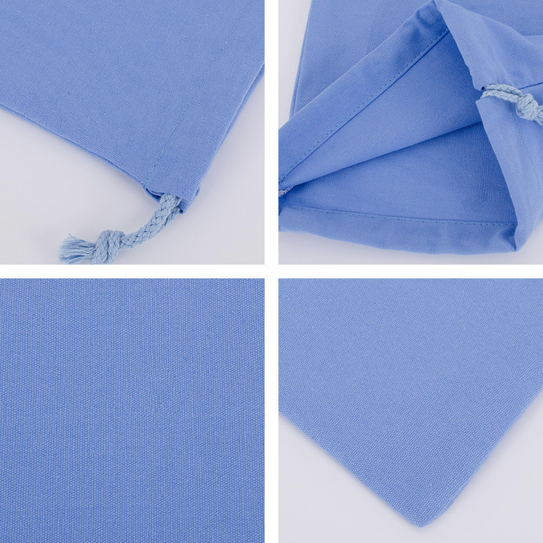 Wholesale and in-stock white drawstring cotton drawstring bags, blank eco-friendly gift packaging, storage canvas drawstring bags pic 59