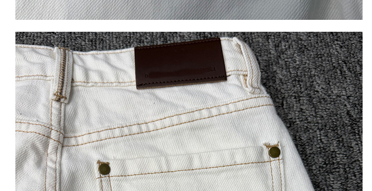 BC High-waisted straight-leg jeans for women, beige, simple style, versatile, casual, loose, wide-leg trousers, European and American style 2026 pic 20