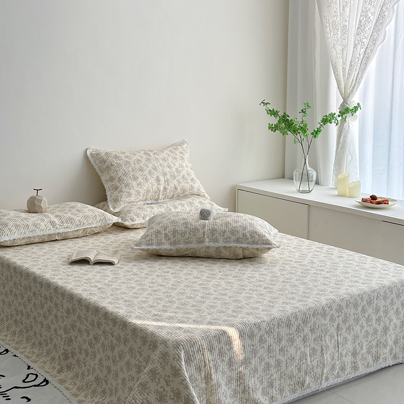 Lisa series, a three-piece set of all-cotton high-temperature sand-washed cotton bed cover, is skin-friendly, breathable and suitable for all seasons pic 37