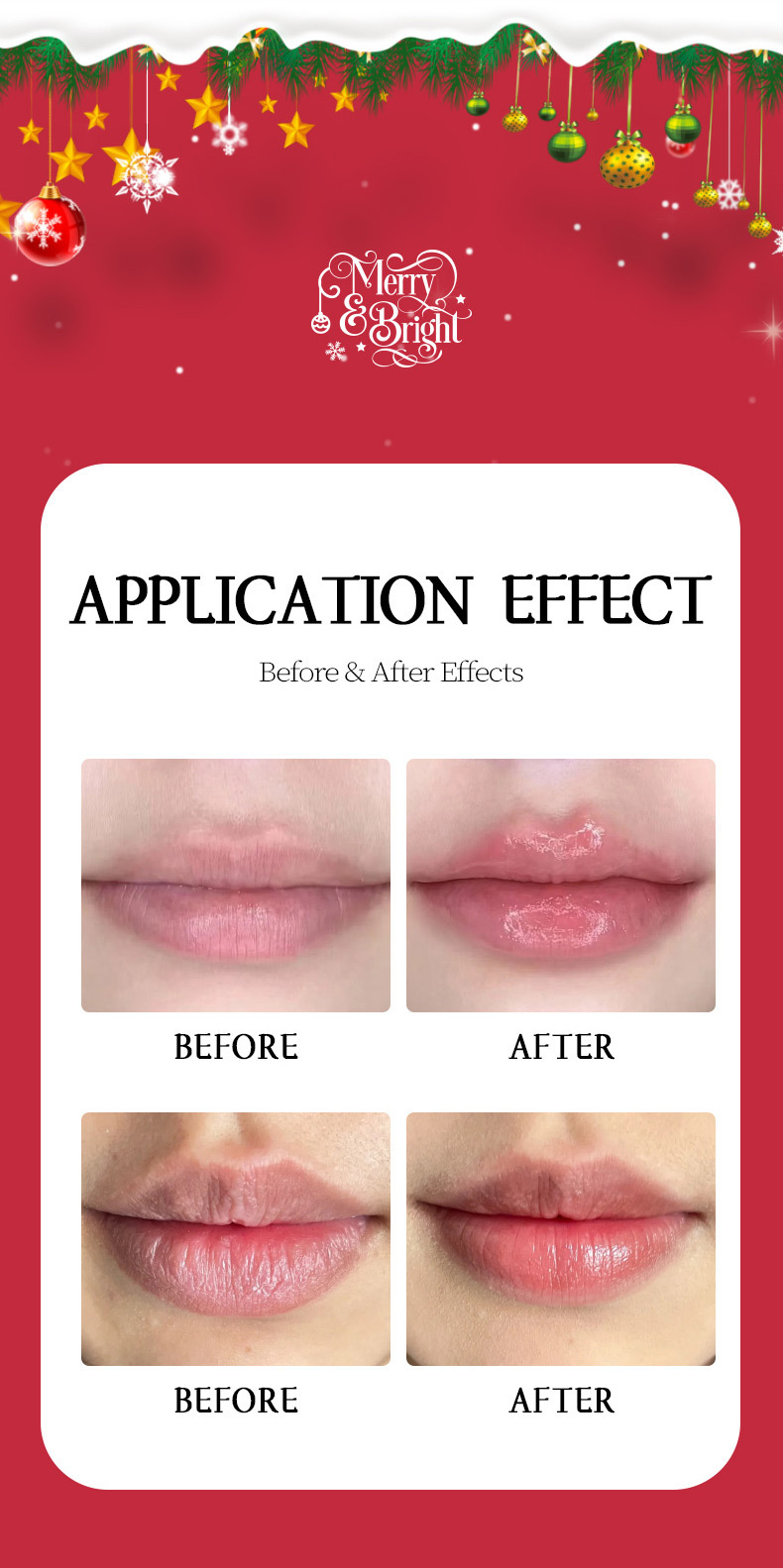 【 Cross-border Exclusive 】bosuya Christmas Lip Balm Set: Exfoliating, Reducing Lip Lines, Hydrating and Moisturizing Lip Balm pic 13
