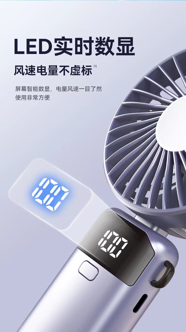 新款跨境手持小风扇便携式可折叠挂脖桌面香薰支架usb小风扇批发详情6
