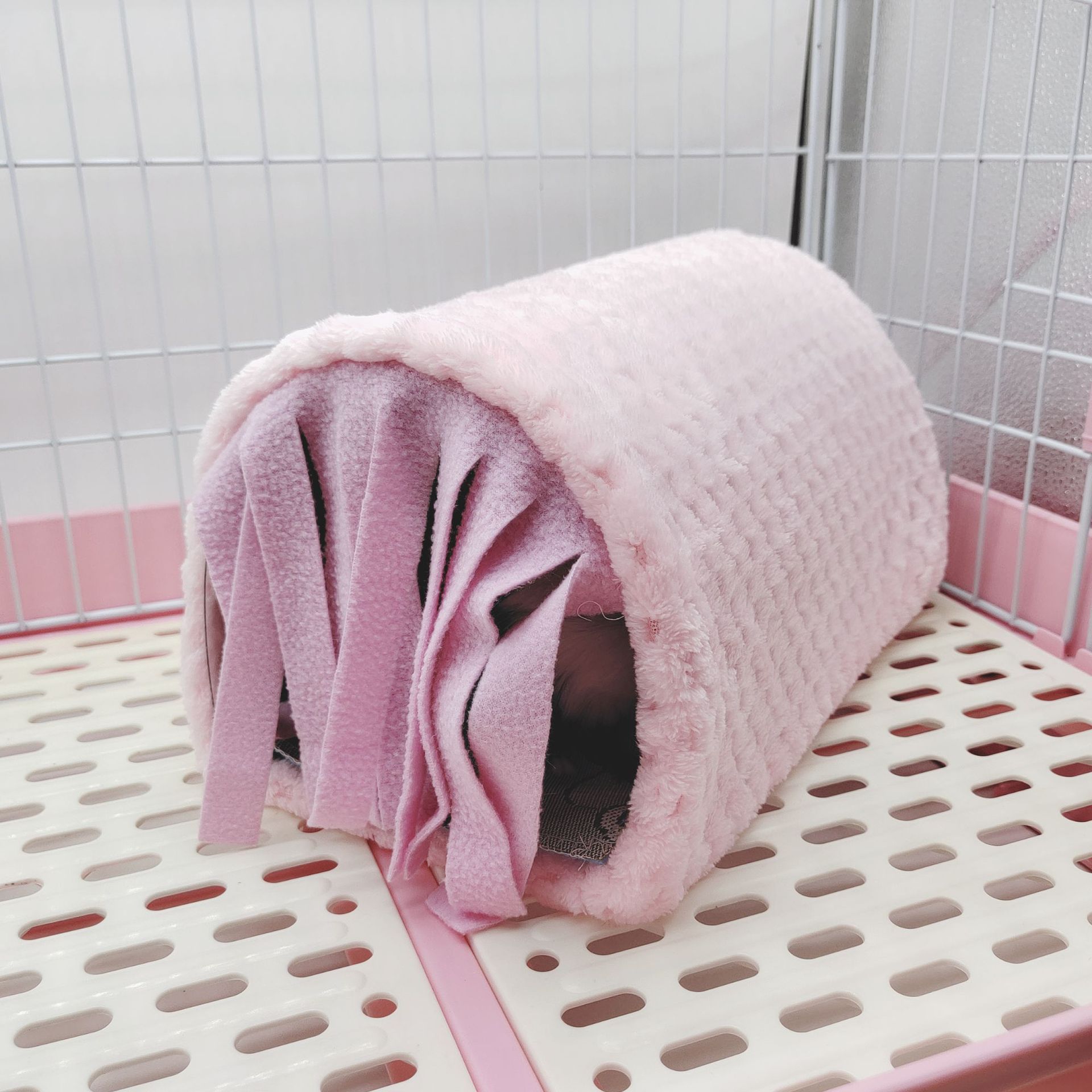 仓鼠豚鼠兔子流苏隧道窝 荷兰猪通道小型动物通道栖息场所隐蔽屋详情9