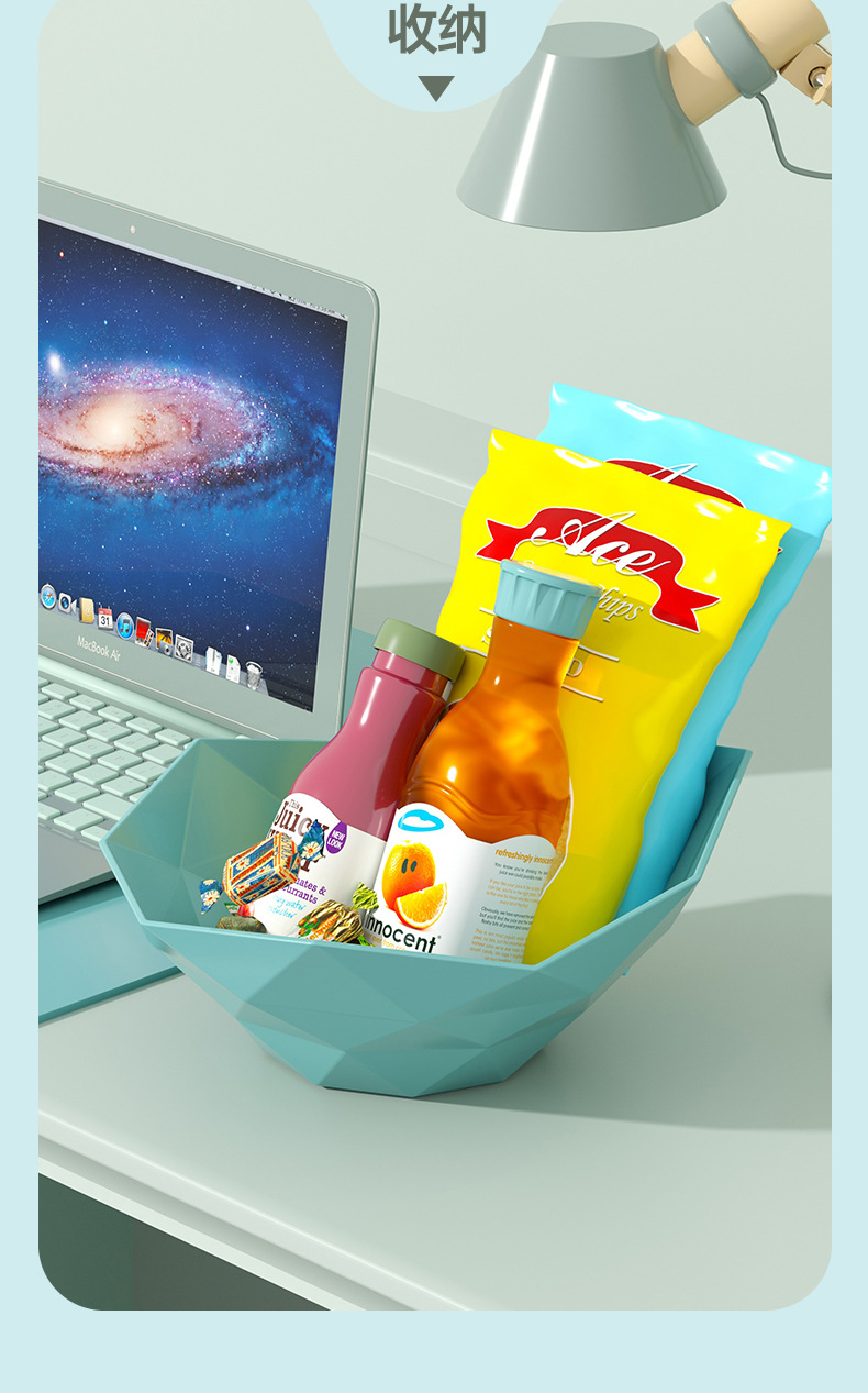 家用水果盘客厅茶几创意果盆塑料网红糖果盘现代干果盘零食盘果篮详情19