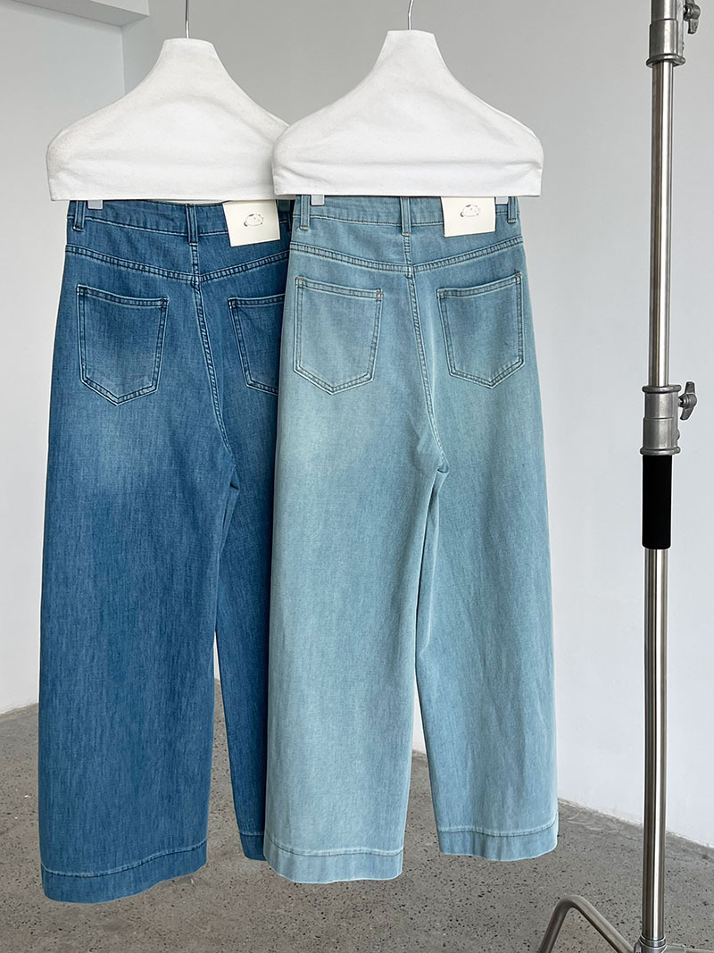 Luxi American 9-inch slightly flared jeans for women, 2025 Summer New style casual loose wide-leg pants with a drape, 68326 pic 40