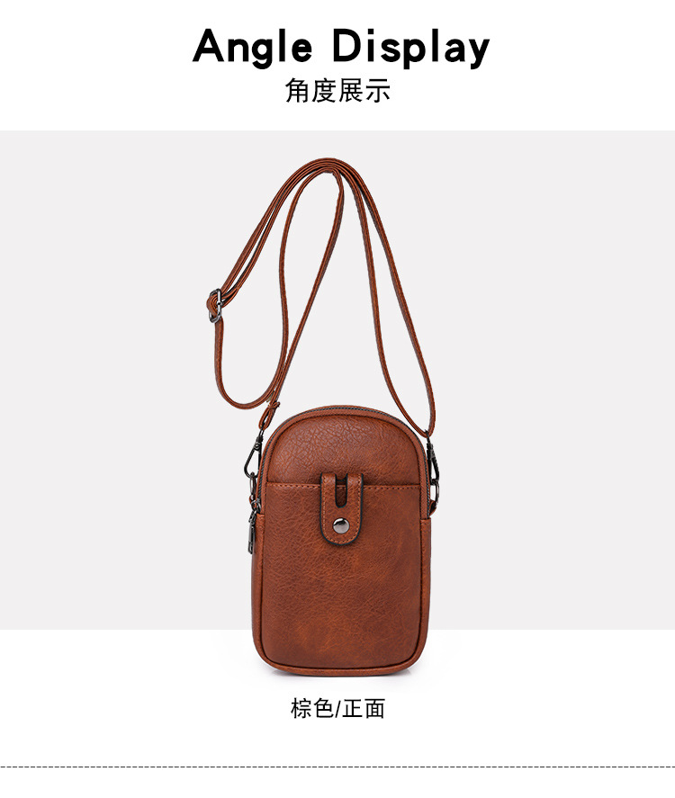 软皮女包2025新款软皮手机包时尚简约高级感单肩斜挎迷你小包包女详情26