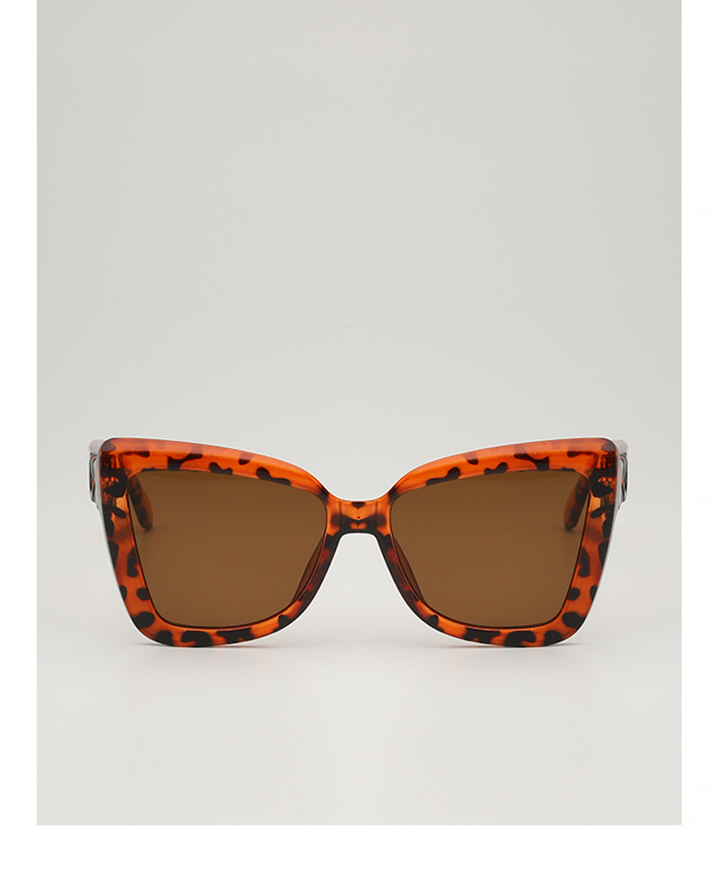 女款太阳镜防紫外线墨镜感大脸圆脸复古黑框茶色眼镜素颜详情11